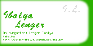 ibolya lenger business card